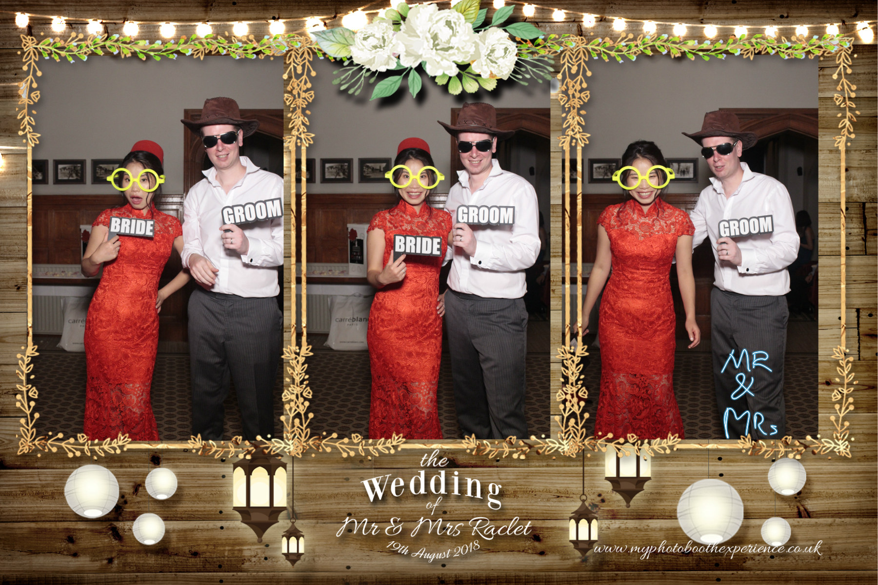 Mr & Mrs Raclet | View more photos from the event at gallery.myphotoboothexperience.co.uk/u/MyPhotoBoothExperienceLtd/Mr-Mrs-Raclet